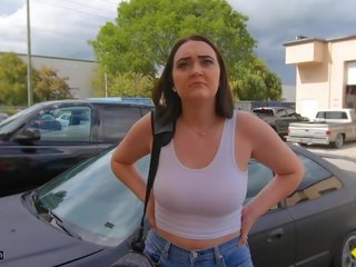 Roadside - Natural Busty Teen Fucks her Car Mechanic