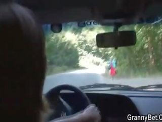 Old street girl gets nailed in the car by a stranger