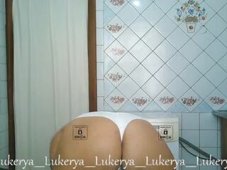 Lukerya Teases with Her Body at Home in the Kitchen.