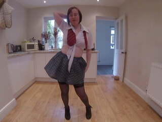 School Uniform Stockings and Suspenders Dancing. | xHamster